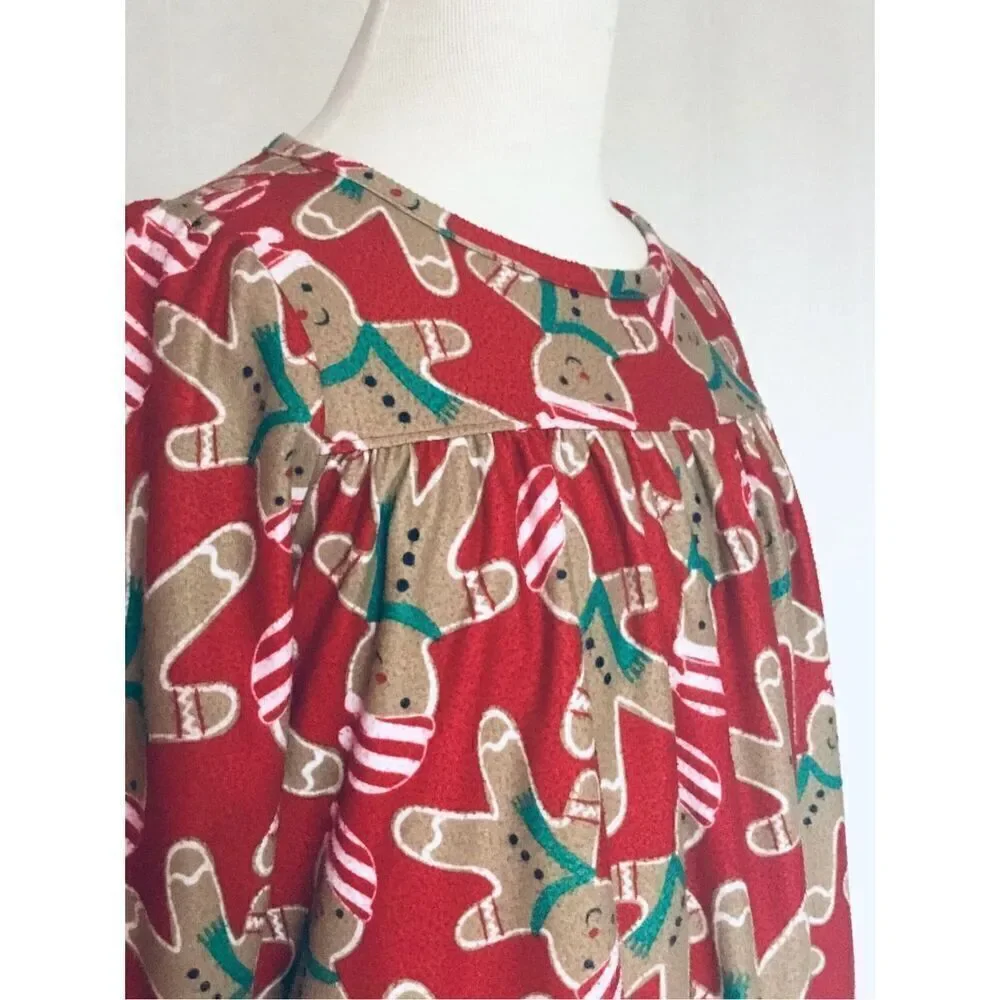 GYMBORee Girls 5/6 Gingerbread Cookie Nightgown
